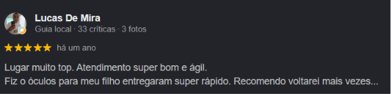 Avaliação de cliente da Zyon no Google — 3