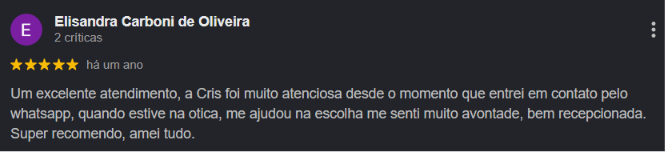 Avaliação de cliente da Zyon no Google — 4
