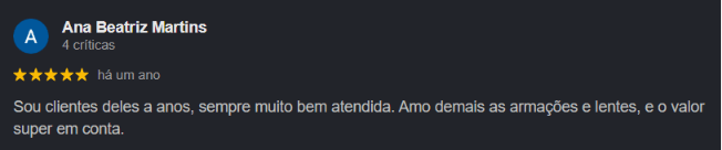 Avaliação de cliente da Zyon no Google — 6